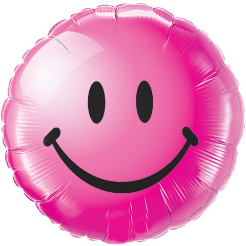 Smiley face wild berry Folienballon - 45cm 18"
