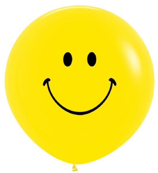 Smile Face Yellow Smiley 90cm 36" Latex Luftballons