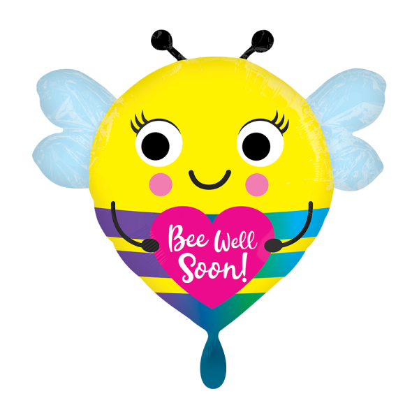 Bee Well Soon Gute Besserung Bienchen Folienballon 55 x 53cm