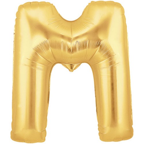 Buchstaben M gold Folienballon - 101cm 40''