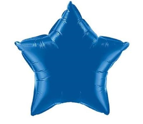 Stern Dark Blue Folienballon Dunkelblau - 50cm - Qualatex