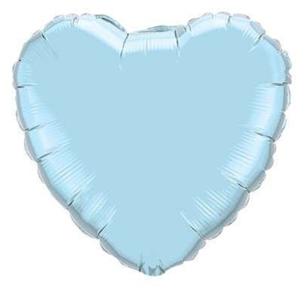 Folienballon Herz Pearl Light Blue Hellblau 45cm 18 Inch Qualatex