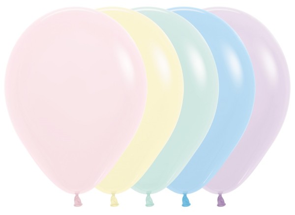 Sempertex 600 Pastel Matte Assortment 30cm 12" Latex Luftballon