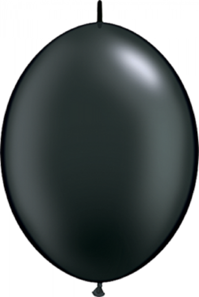 QuickLink Pearl Onyx Black (Schwarz) 15cm 6" Latex Luftballons Qualatex