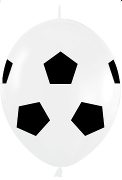 Link o loon Fußball (Soccerball) 30cm 12" Latex Luftballons Sempertex