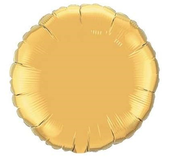 Mini Folienballon Rund Metalic Gold 10cm 4"