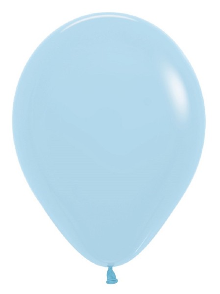 Sempertex 640 Pastel Matte Blue 23cm 9 Inch Latex Luftballons Blau