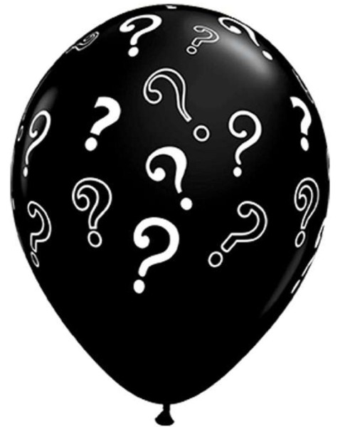 Question Marks Black Fragezeichen schwarz 40cm 16 Inch Latex Luftballons Qualatex