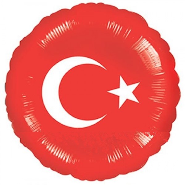 Türkische Flagge Folienballon 45cm 18"