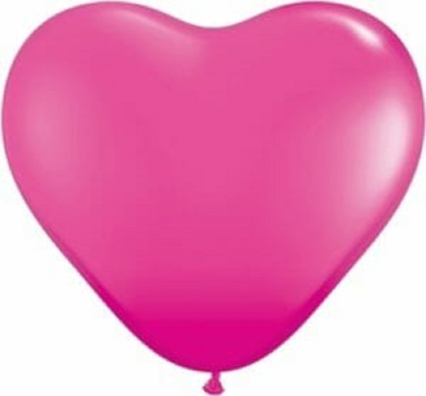 Qualatex Herz Fashion Wild Berry (Pink) 27,5cm 11" Latex Luftballons