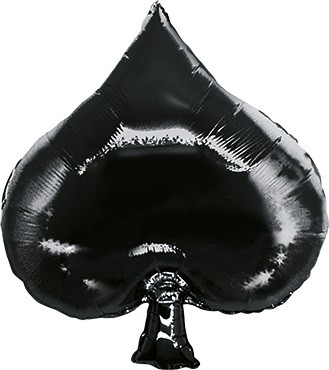 Casino Spade Black Folienballon - 86cm
