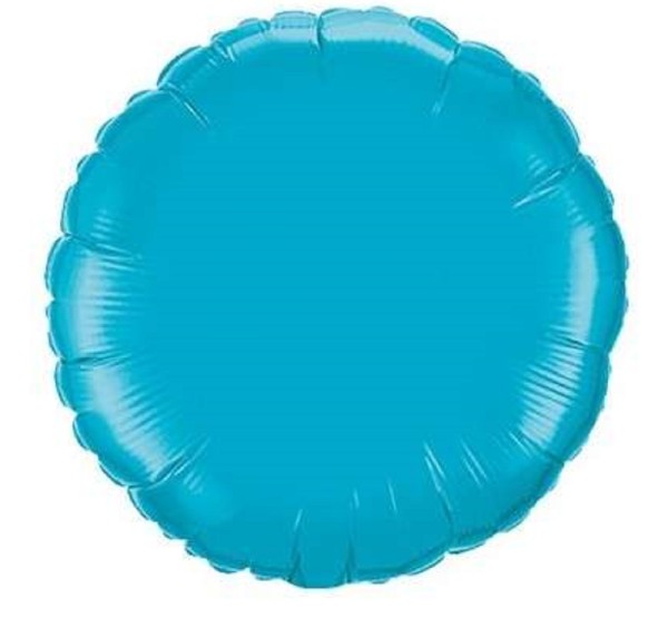 Mini Folienballon Rund Türkis 10cm 4"
