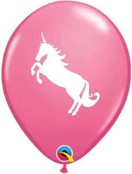 Unicorn Rose 27,5cm 11 Inch Latex Luftballons Qualatex 