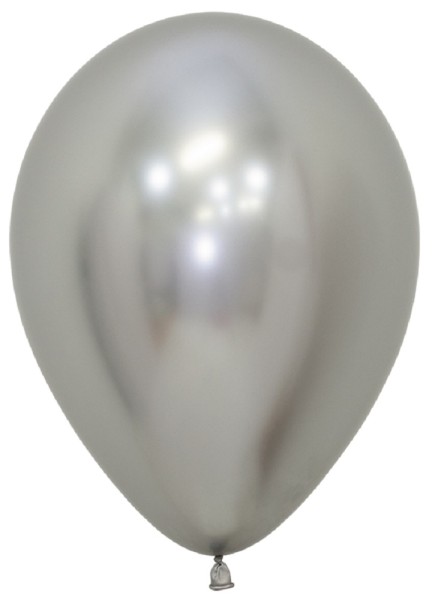 Sempertex 981 Reflex Silver 23cm 9 Inch Latex Luftballons Silber