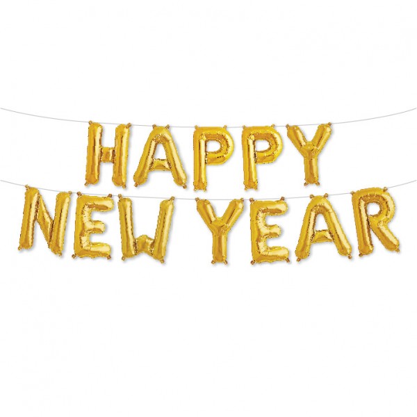 Happy New Year Buchstaben Set golb