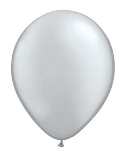 Qualatex Metallic Silver (Silber) 27,5cm 11" Latex Luftballons