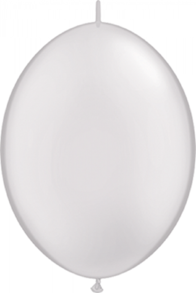 QuickLink Pearl White (Weiß) 15cm 6" Latex Luftballons Qualatex