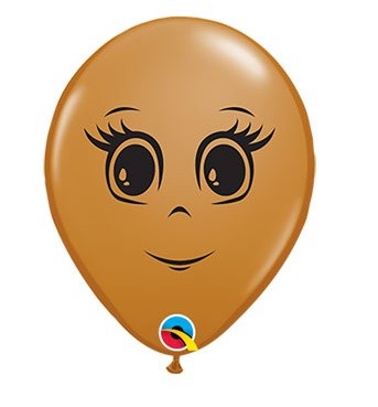 Gesicht Frau 12,5cm 5" Latex Luftballons Qualatex