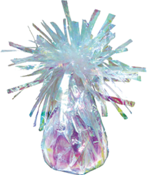 Luftballon Gewicht Fransenkegel Irisierend (Iridescent) 150g 62 mm