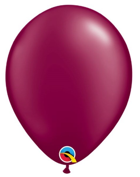 Qualatex Pearl Burgundy 27,5cm 11 inch Latex Luftballons Burgunderrot