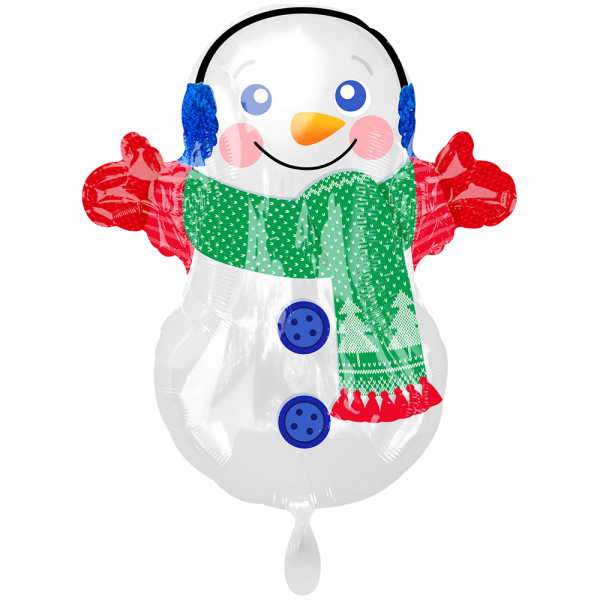 Adorable Snowman kleiner Schneemann Folienballon - 50cm 19''