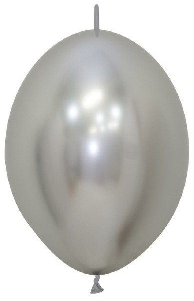 Link o Loon 981 Reflex Silver (Silber) 30cm 12" Latex Luftballons Sempertex