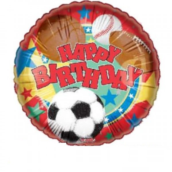 Happy Birthday Sport Motive Folienballon 45cm 18"