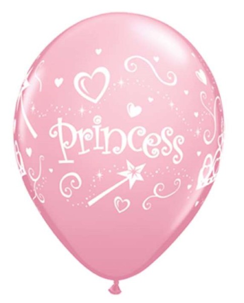Prinzessin Pink Princess 27,5 cm 11" Latex Luftballons Qualatex