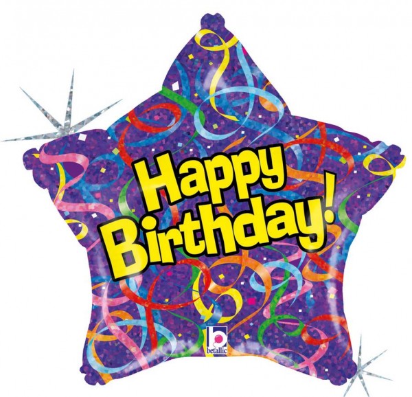 Happy Birthday Star Folienballon