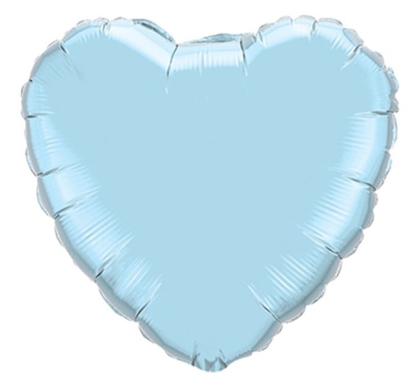 Mini Folienballon Herz Pearl Light Blue (Blau) 22,5cm 9"