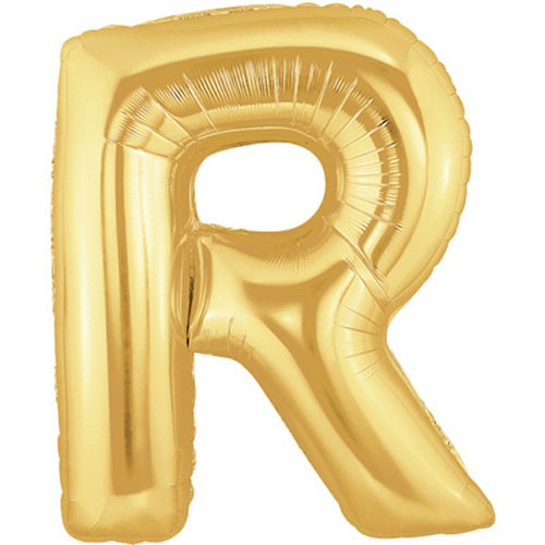 Buchstaben R Gold Folienballon - 101cm 40''