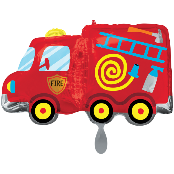 Fire Truck Feuerwehrauto Folienballon 76cm 30"