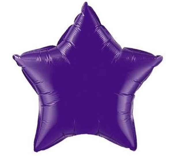 Stern Quartz Purple Folienballon - 50cm - Qualatex