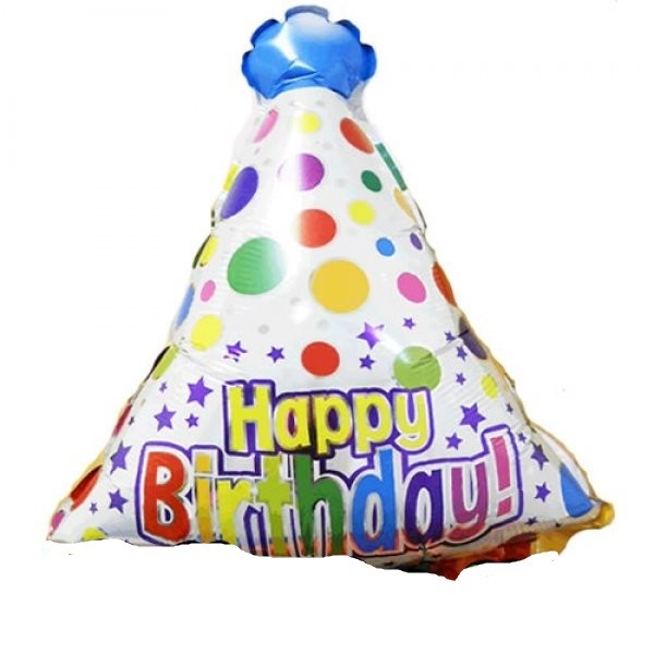 Happy Birthday Partyhut Folienballon 70cm 28"