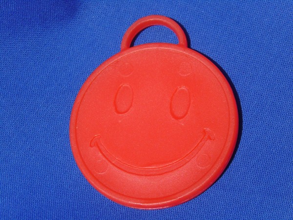 Luftballon Gewicht Smiley rund in rot
