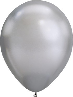 Qualatex Chrome Silver (Silber) 18cm 7" Latex Luftballons