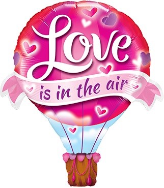 Folienballon Love is In The Air Heißluftballon 107cm 42"
