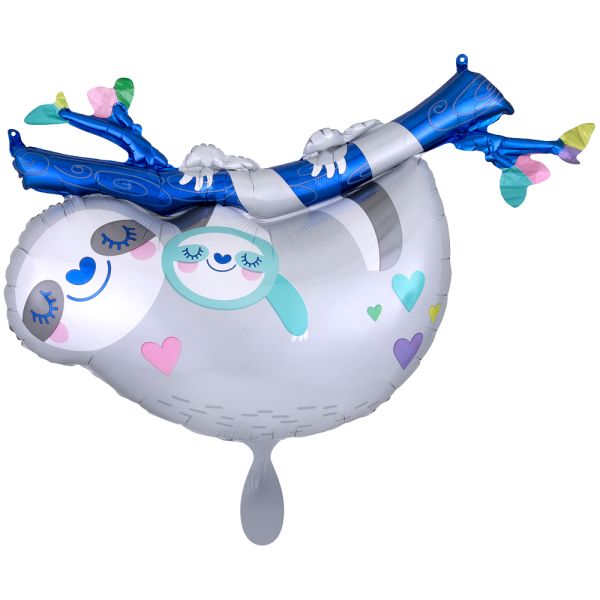 Sloth Mommy und Baby Faultier Folienballon - 91cm 36''