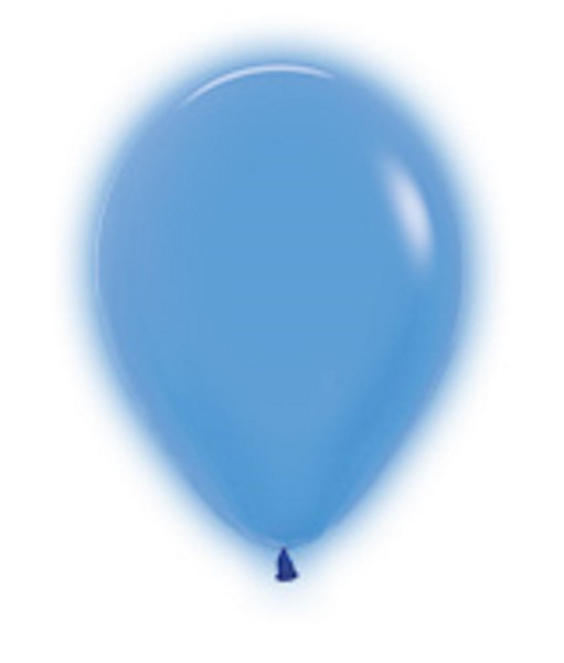 Sempertex 240 Neon Blau 12,5cm 5" Latex Luftballons Blau