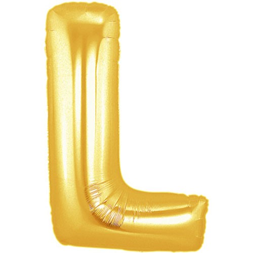 Buchstabe L gold Folienballon 101cm
