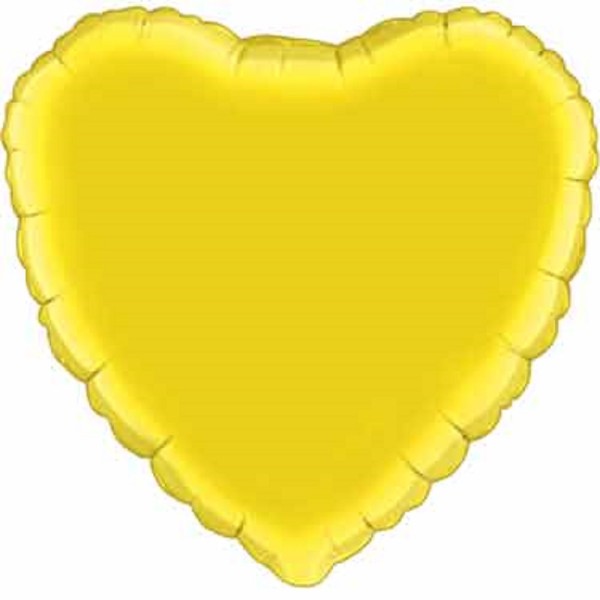 Folienballon Herz Gelb 45cm