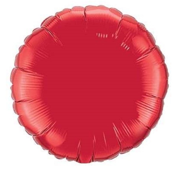 Mini Folienballon Rund Ruby Red 10cm 4"