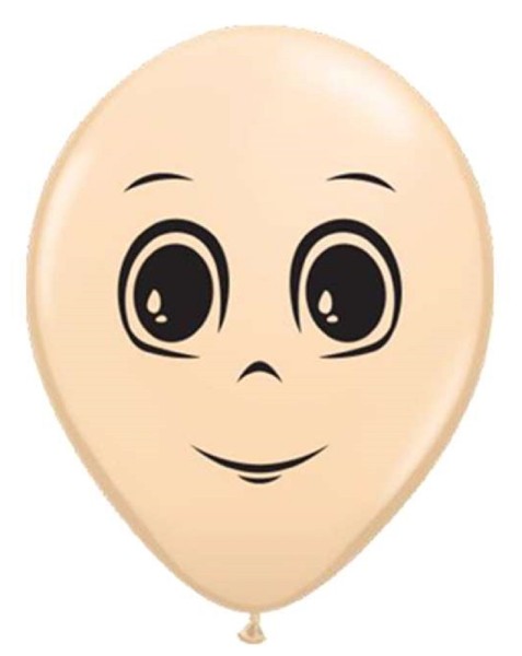Masculine Face Männer Gesicht 12,5cm 5" Latex Luftballons Qualatex