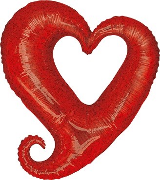 Mini Folienballon Chain of Hearts Red 36cm 14"