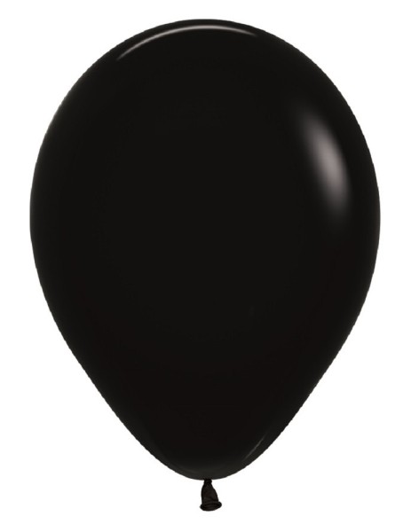 Sempertex 080 Fashion Black 23cm 9 Inch Latex Luftballons Schwarz