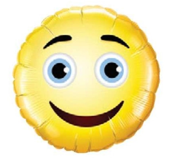 Mini Folienballon Smiley Face 22,5cm 9"