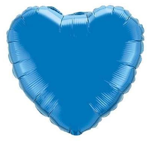 Folienballon Herz Sapphire Blue 45cm
