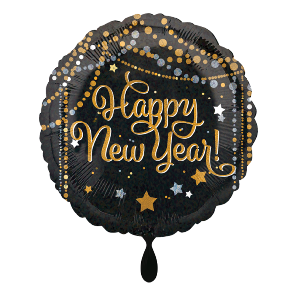 Happy New Year Folienballon 45cm 18''