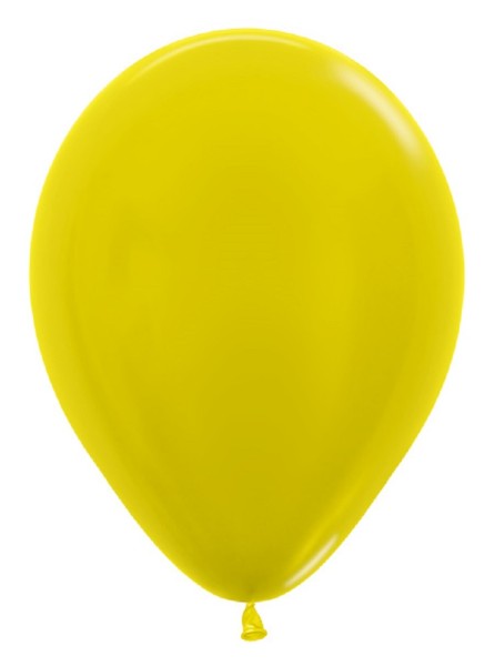Sempertex 520 Metallic Yellow (Gelb) 12,5cm 5" Latex Luftballons
