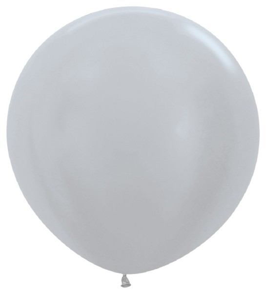 Sempertex 481 Satin Pearl Silver Latex Riesenluftballons Silber 90cm 36"